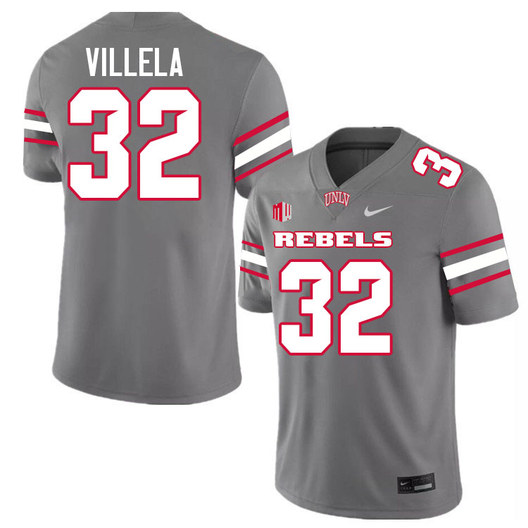 UNLV Rebels #32 Ramon Villela College Football Jerseys,Uniforms-Grey